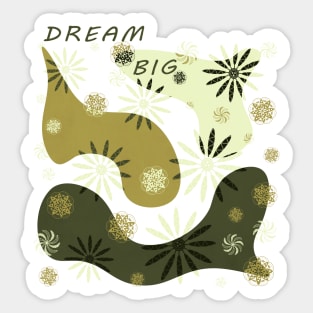 Floral Green Olive 01 Sticker